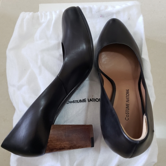 CoSTUME NATIONAL Brown Block Heels - Size 5.5 - Picture 9 of 12